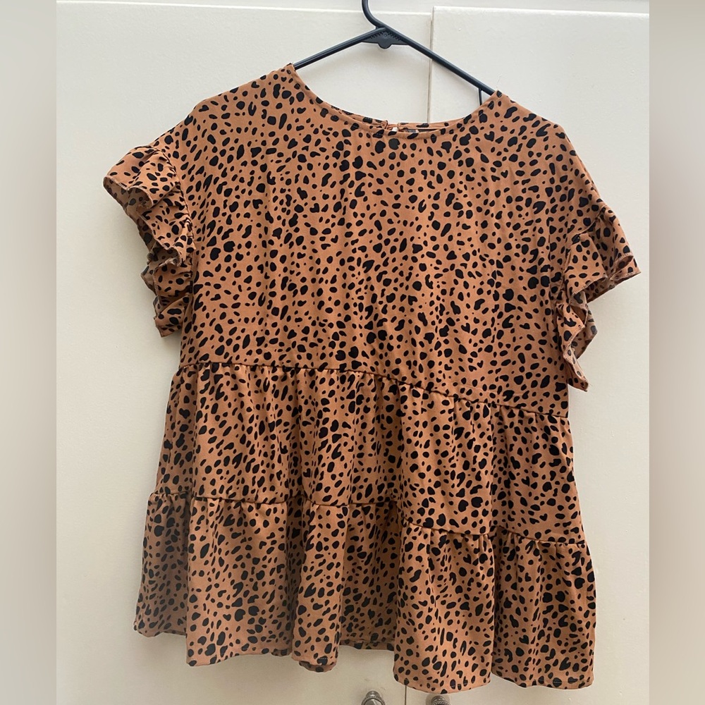 Leopard Maternity Blouse